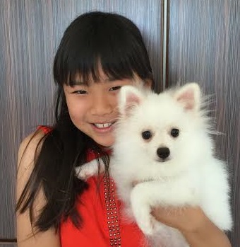 Zoei today, with her dog Cotton