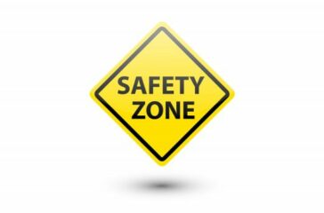 39168596 - safety zone yellow label sign on white