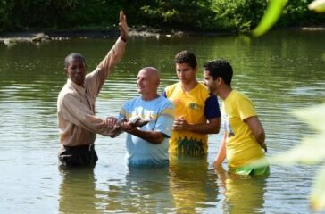 Baptism in river