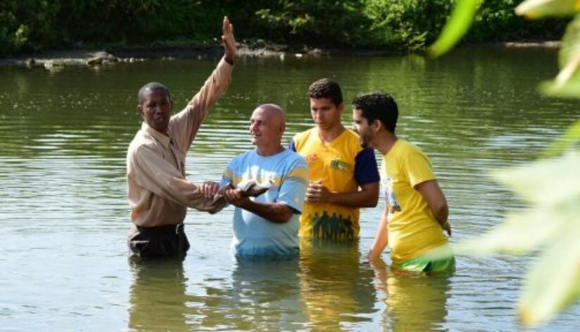 Baptism in river
