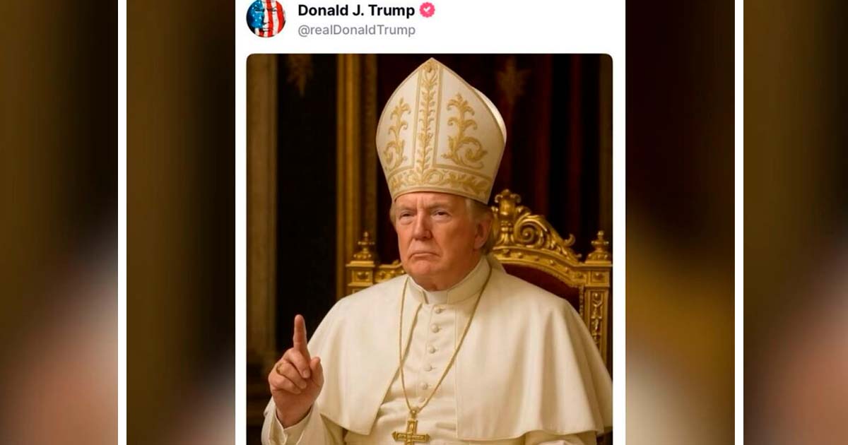 El presidente Trump causa indignación por su burla al papado