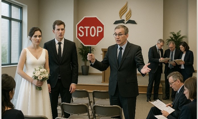 SATIRE: Marriage Ceremony Delayed—Bride’s Ex-Husband Still to Issue Official Adultery Notification